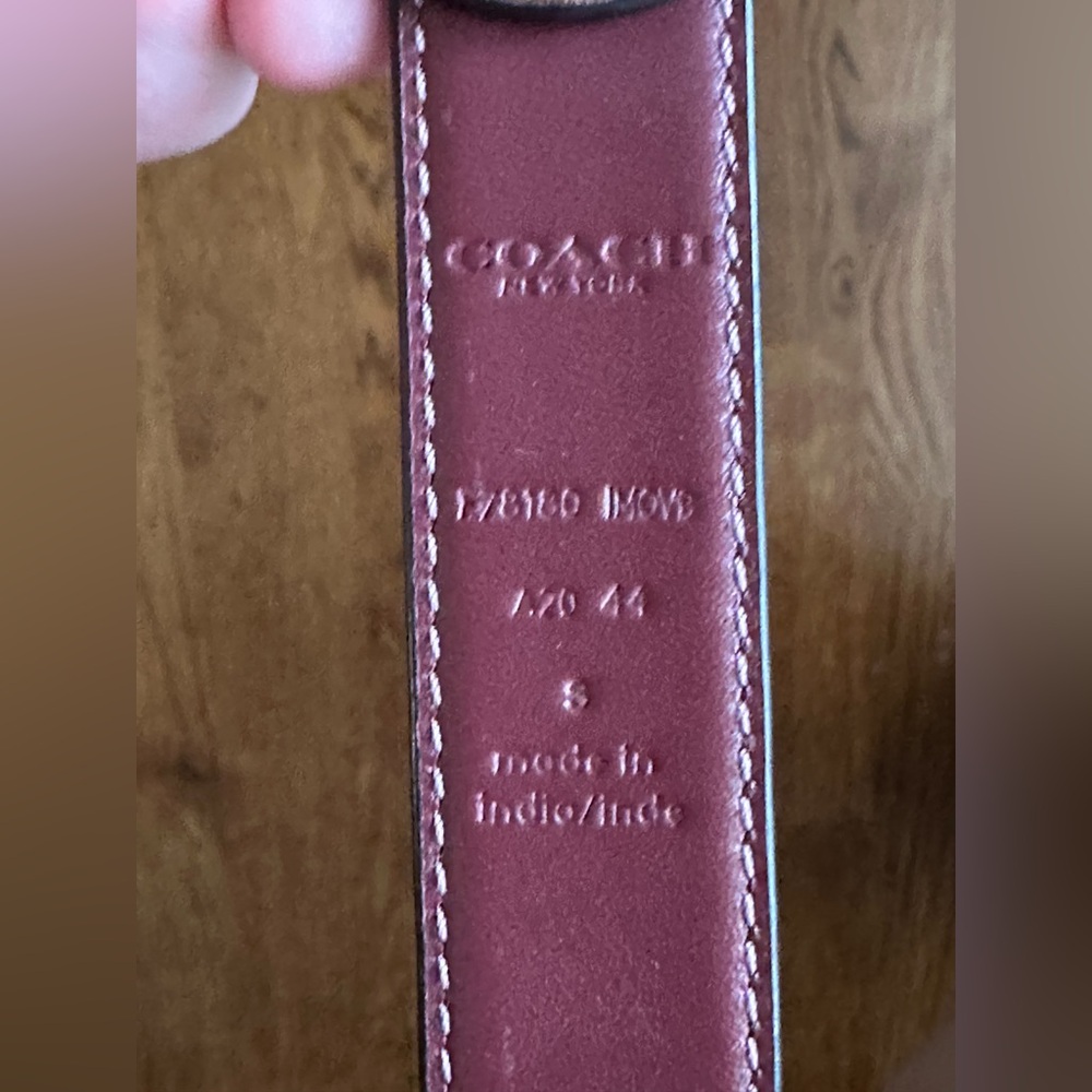 Coach Classic Leather Belt in Brown with Gold Hardware Size S 25mm W - Picture 6 of 8